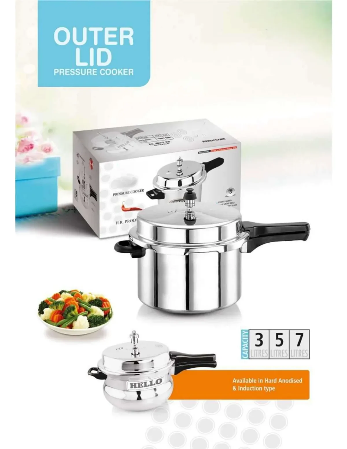 Outer Lid Pressure Cooker – Fast, Safe, and Efficient Cooking!